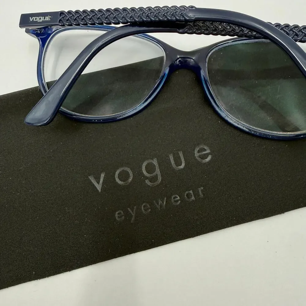 Vogue Eyewear Glasses VO 5030 Frame Only 53 16 140 Cat Eye Blue Acetate